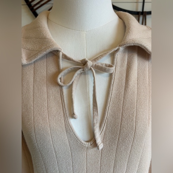 FREE PEOPLE Boho Lazy Days Body-con Maxi Dress in Creamy Cotton Spandex Rib Knit - Picture 5 of 13